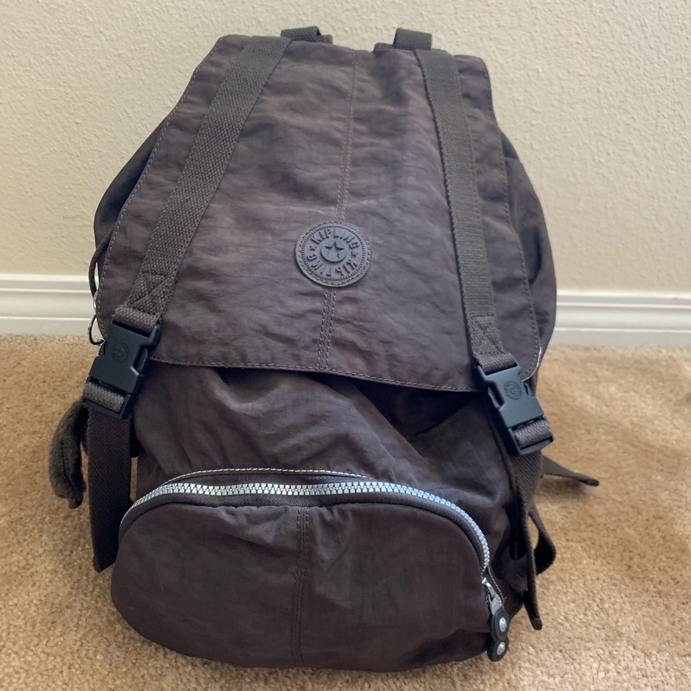 Kipling drawstring brown backpack